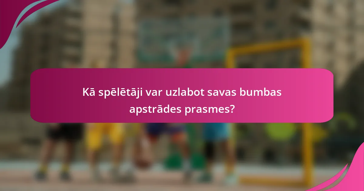Kā spēlētāji var uzlabot savas bumbas apstrādes prasmes?