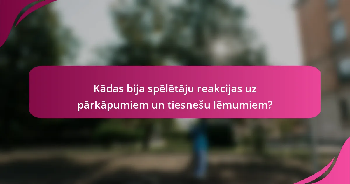 Kādas bija spēlētāju reakcijas uz pārkāpumiem un tiesnešu lēmumiem?