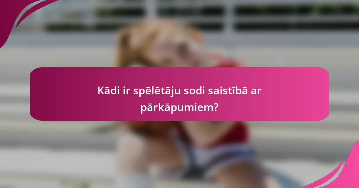 Kādi ir spēlētāju sodi saistībā ar pārkāpumiem?