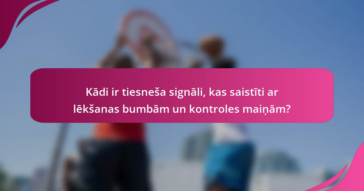 Kādi ir tiesneša signāli, kas saistīti ar lēkšanas bumbām un kontroles maiņām?