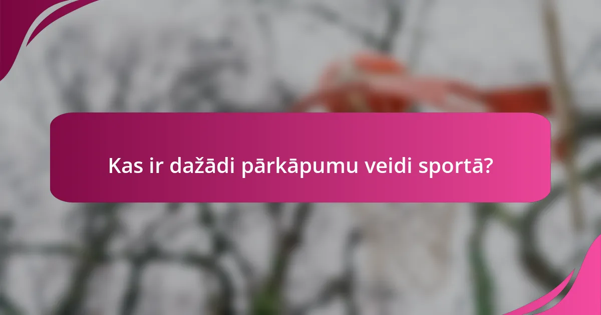 Kas ir dažādi pārkāpumu veidi sportā?